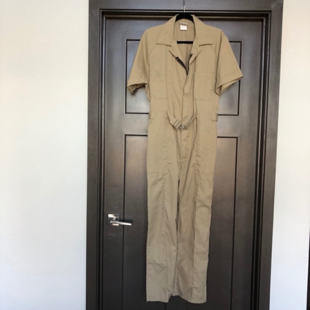 Sweet Company Vintage tan canvas jumpsuit